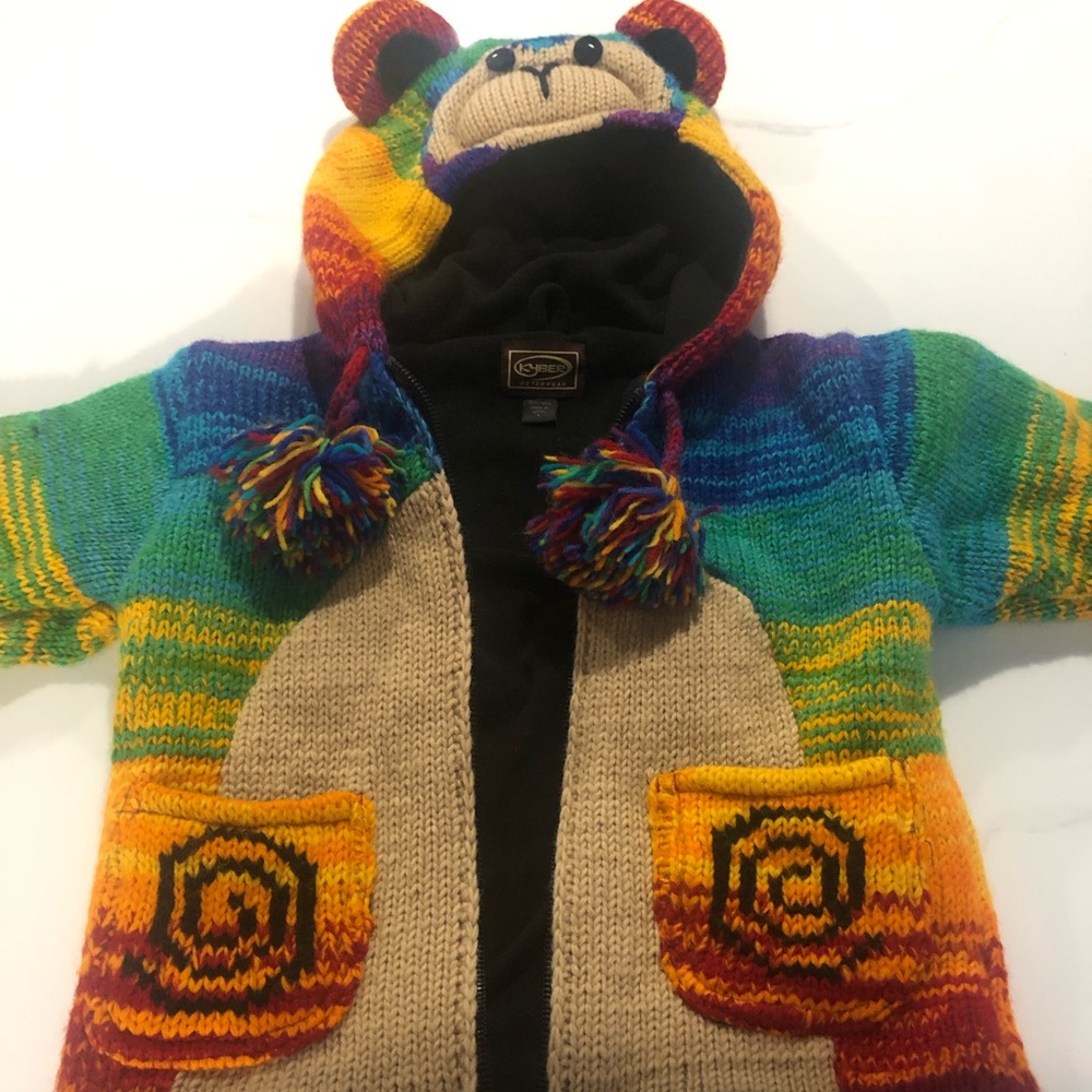 Girls Rainbow Kyber Outerwear Bear Coat